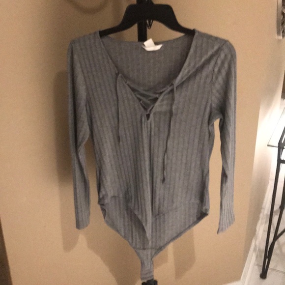 Tops - grey bodysuit